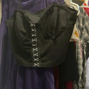 Goth Corset Crop Top🖤